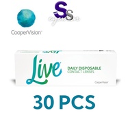 (30 PCS) Cooper Vision  Live 1 Day Daily Disposable Lens Clear Contact Lenses