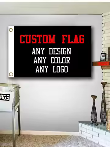 Custom Flag 3x5FT Banner - Print Your Own Logo/Design/Words - Vivid Color, Double Stitched - 100D Po