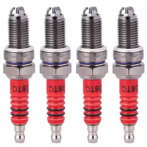 A03Z-4 Pcs 3-Electrode Spark Plug D8TC For 125Cc 150Cc 200Cc 250Cc Motorcycle Scooter ATV Quads