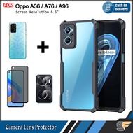 Paket 4in1 Case Oppo A36 Oppo A76 Oppo A96 Bonus Anti Gores Bonus TG Camera dan Garskin