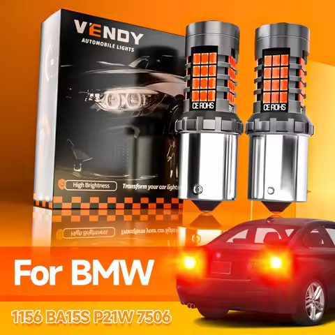 2pcs LED Brake Light Blub Lamp P21W BA15S 1156 Canbus No Error For BMW F22 F87 F46 E46 E90 F30 F80 E