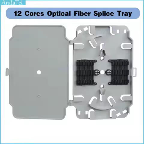 10PCS 12 Cores Optical Fiber Splice Tray FTTH Fusion Tray with Cover used in Fiber Closure Distribut