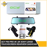 ∆ ☸ ❀ QCY P50 4K+2K Sony Lens Dashcam Touch Screen Rearview Mirror Car Camera WIFI Dash cam for car