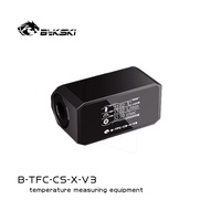 Bykski B-TFC-CS-X-V3 Digital Flow Meter Termometer Aliran Halaju Meter Penggera Sistem Penyejukan Ai