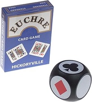 Hickoryville Euchre Playing Cards Bundle - 2 Euchre Decks in One Box with Black & White Suit Marker 