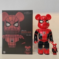 ST-🌊Bearbrick 400%100%Set Spider-Man Upgraded Version Combat Clothes Bearbrick Tide Play Doll Violent Bear KT0Q