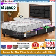 [ Best Quality] Guhdo New Prima Drawer Bed Laci - Full Set Metropolis