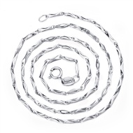 PT950 Platinum Necklace 18k White Gold Necklace Flashing Gold-Plated Chain Long Short Thin Style All