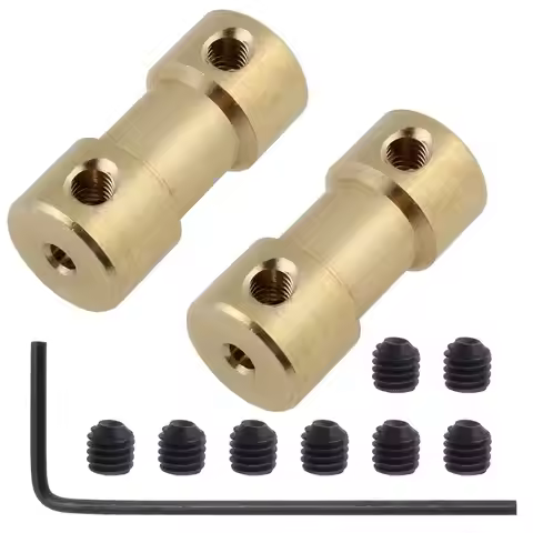 2/2.3/3/3.17/4/5/6mm N20 Motor Shaft Coupling Coupler Connector Sleeve Adapter Brass Transmission Jo