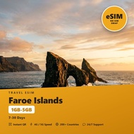 Faroe Islands Travel eSIM 1GB-5GB 7-30 Days Mobile Internet Plan