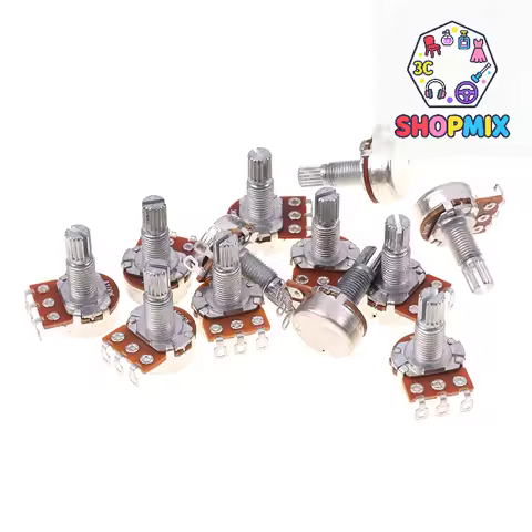A500K B500K A250K B250K A50K B50K A25K B25K Potentiometer Splined Small Pot Electric Guitar Bass Eff
