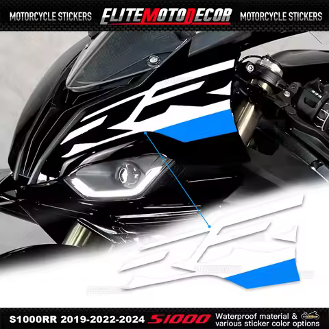 For BMW S1000RR 2024 Hollow LOGO RR New Sticker Decal 2019-2020-2021-2022-2024 Motorcycle Front Fair