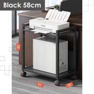 【COD】Office Storage Rack Floor Stand Shelf Nordic Wooden Steel With wheel PC case Racks Printer files organisers Space Savers Printer Stand Home Office Organizer Shelf Multi-Purpose Kitchen Pantry Storage Rack