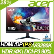 奇異果3C &lt;福利品&gt; acer VG280K HDR電競螢幕(28吋/4K/1ms/IPS) 9805.G280K.301