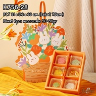 K756-28 Mooncake Box 75gr Pia Snowskin Mochi Rabbit Moon Cake