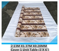 itop 1 Piece PVC Table Cloth 2.13m x 1.37m x 0.28mm Dining Coffee Table Plastic Carpet Café Restaurant Market Canopy Night Bazaar Event Party Outdoor Tent Tikar Getah Alas Meja 1 Piece Kain Plastik Khemah Kanopi Pasar Malam Kedai Gerai Penjaja