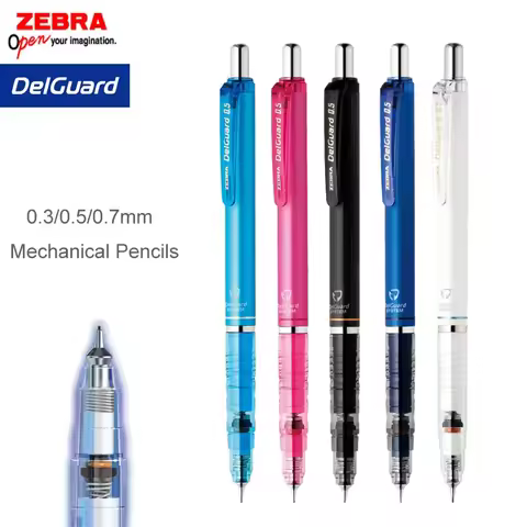ZEBRA Mechanical Pencil Japan DelGuard Type Continuous Core Pencils Lapiseira Students Stationery Su