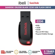 SanDisk Cruzer Blade CZ50 USB Flash Drive ( 8GB / 16GB / 32GB / 64GB / 128GB ) Pendrive Sandisk
