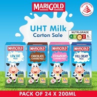 Bundle Of 24‼️200ml Marigold UHT Milk [Assorted Flavours]✨[MOQ 2 Ctn]✨