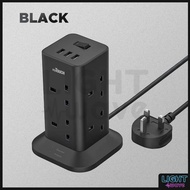 [SIRIM] RETOUCH OCTO TOWER SOCKET 13A 3250W 8AC SOCKET 3 USB PORT 2M SURGE PROTECTOR OCTO TOWER SOCK