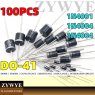100pcs 1N4001 1N4004 1N4007 Rectifier Diode In-line Diode 1A 100V 400V 1,000V IN4001 IN4004 IN4007