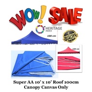 Super AA 10 x 10 Roof 100cm Canvas Only Night Market Canopy Tent Kanvas 10 kaki Kanopi Khemah Pasar