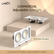 Recessed Spotlight Adjust 14W/24W（2heads） High Bright No Flicker Spotlight Adjust Angle LED Ceiling 