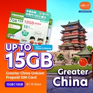 Hello1010 China and Macau Unicom 8 Days or 15 Days Travel Prepaid Sim Card