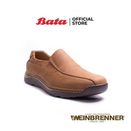 Bata บาจา รองเท้าลำลองชาย รองเท้าคัทชูชาย หนังกลับ ยี่ห้อ Weinbrenner รุ่น Myway สีน้ำตาล 8515028