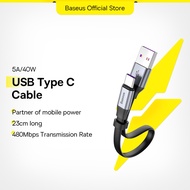 Baseus USB Type C Cable for Huawei P30 Pro Mate 20 Huawei Samsung Xiaomi 8 9 (5A)