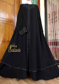 Abaya Salwa - Gamis Hitam Temboro