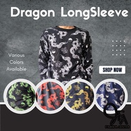 Dragon Rider's Den: Comfortable Unisex Graphic Long Sleeve with Dragon Design