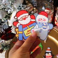 50PCS Christmas Lollipop Card Cartoon Snowman Tree Santa Deer Lollipop Cards for Xmas DIY Party Decorations Kids Gift Supplies