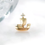 【Solo Earring】 18K/10K 帆船單邊耳環 (黃金)