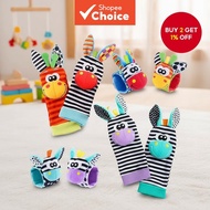 4PCS Baby Wrist Rattle Socks Set for Infants 0-12 Months, Educational Learning Toys for Boys and Gir