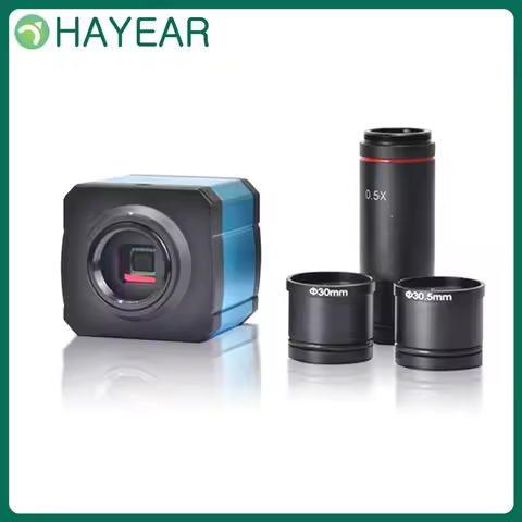 HAYEAR 2K 21MP HD 1080P 60FPS HDMI USB Industrial Camera TF Card Digital Video Microscope+0.5X Eyepi