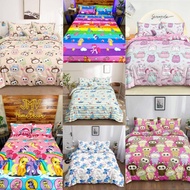 Kids Bedsheet Canadian Cotton - Dinosaur Cats Princess Girls Stitch Labubu Pony Bed Sheet