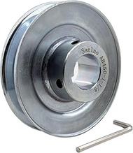 Saelno AB450-1 1/8 Single Groove Web Sheaves, v Belt Pulley 1 1/8 inch bore 4.5" OD,Motor Pulley Car