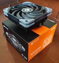 ID-COOLING IS-55 AM4 AM5 LGA1700 LGA1200 CPU Cooler 智能靜音風扇 ITX 低矮型 CPU 散熱器 PWM 57cm