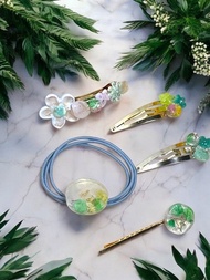 森間和風 手作一字髮夾 鴨嘴髮夾 髮圈| 植椛。飾 小眾設計