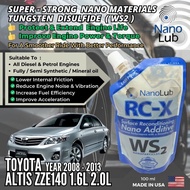 NanoLub RCX WS2 Engine Oil Additive - Toyota Corolla Altis ZZE140 1.6L 1.8L ( Year 2008 - 2013 ) 100