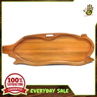 Simply Creative Wooden Lechon Tray large size 38.5 inches Pig Shape Decorative Wooden Serving Tray