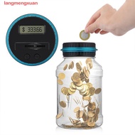 LANGMENGXUAN Coin Counter Electronic Automatic Digital USD EURO GBP Piggy Bank