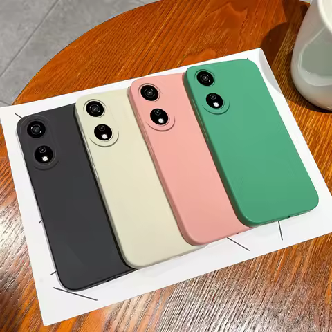Case For Itel P55 P55 Plus 4G 5G Shockproof Anti-fall Solid Color Liquid Silicone Durable Antifoulin