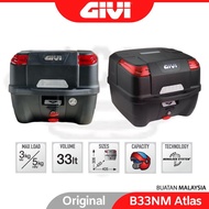 GIVI ATLAS MONOLOCK TOPCASE B33NM BOX Top Case Helmet Box E250 E33NX B27N B27 B32 B32N E25 Silver Re