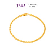 TAKA Jewellery 916 Gold Solid Rope Bracelet