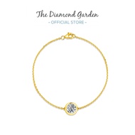 TDG 10K Gold Lab Grown Diamond Bezel Bracelet