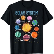 Children's T-Shirt Solar System Planets Science Space Fashion Clothing Tops Boys Girls Boys Girls Di