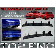 VOLKSWAGEN GOLF MK8 GOLF GTI REAR DIFFUSER MAXTON LOOK REAR DIFFUSERF VW GOLF MK8 VW GOLF GTI DIFFUS