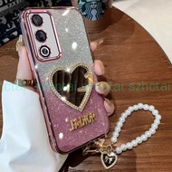 Casing Oppo A3 Pro 5G A3X 5G/ A3 A38 A18 A58 A60 A79 5G Luxury Cosmetic Makeup Love Mirror Soft Case